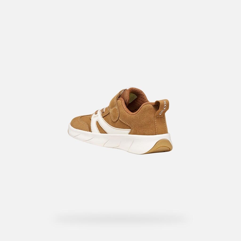 Baskets Garçon FOOT-RUN BOY Caramel/Blanc 4/7
