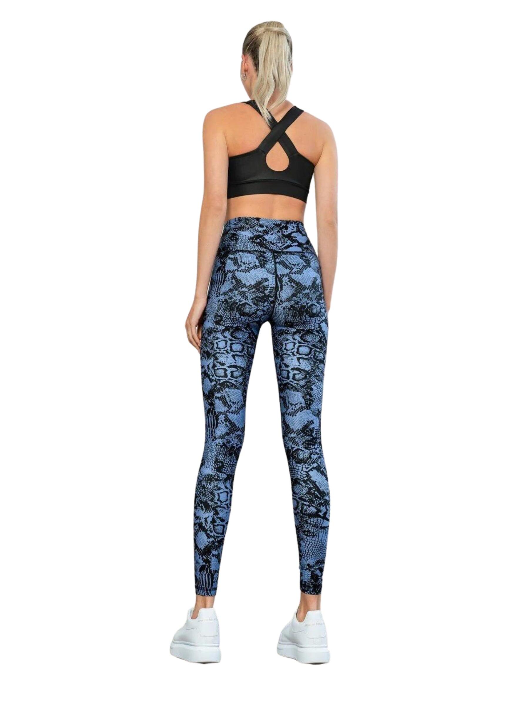422 Leggings a vita alta in blu-nero 2/3