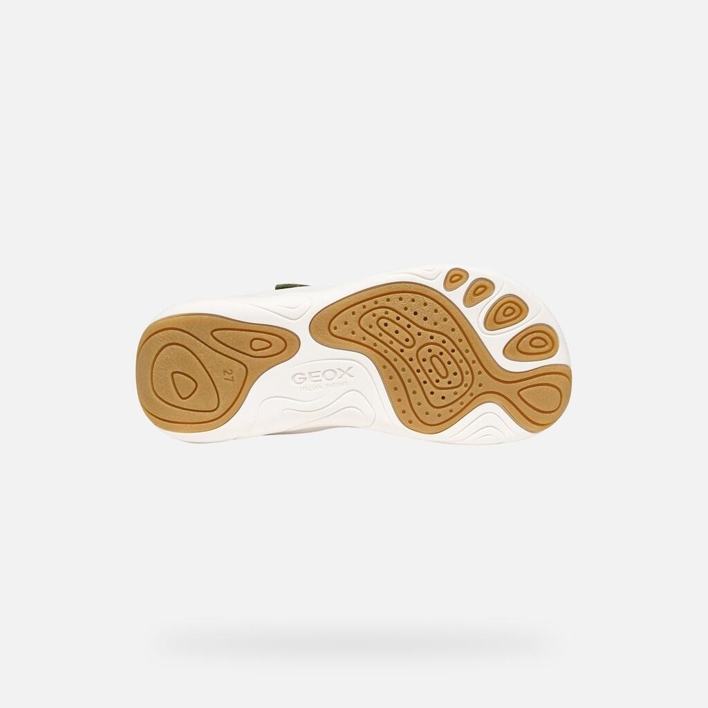 Baskets Garçon FOOT-RUN BOY Vert Sauge/Blanc 7/7