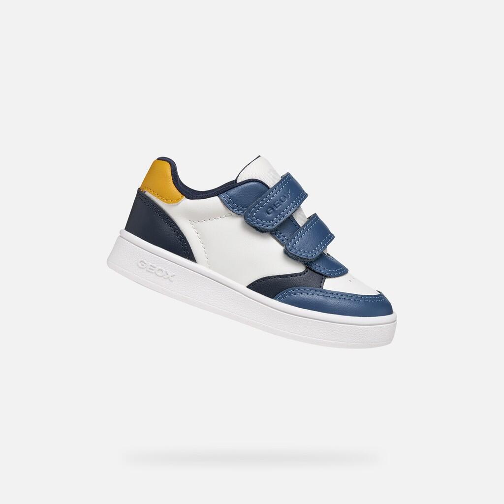 bleu gris / blanc