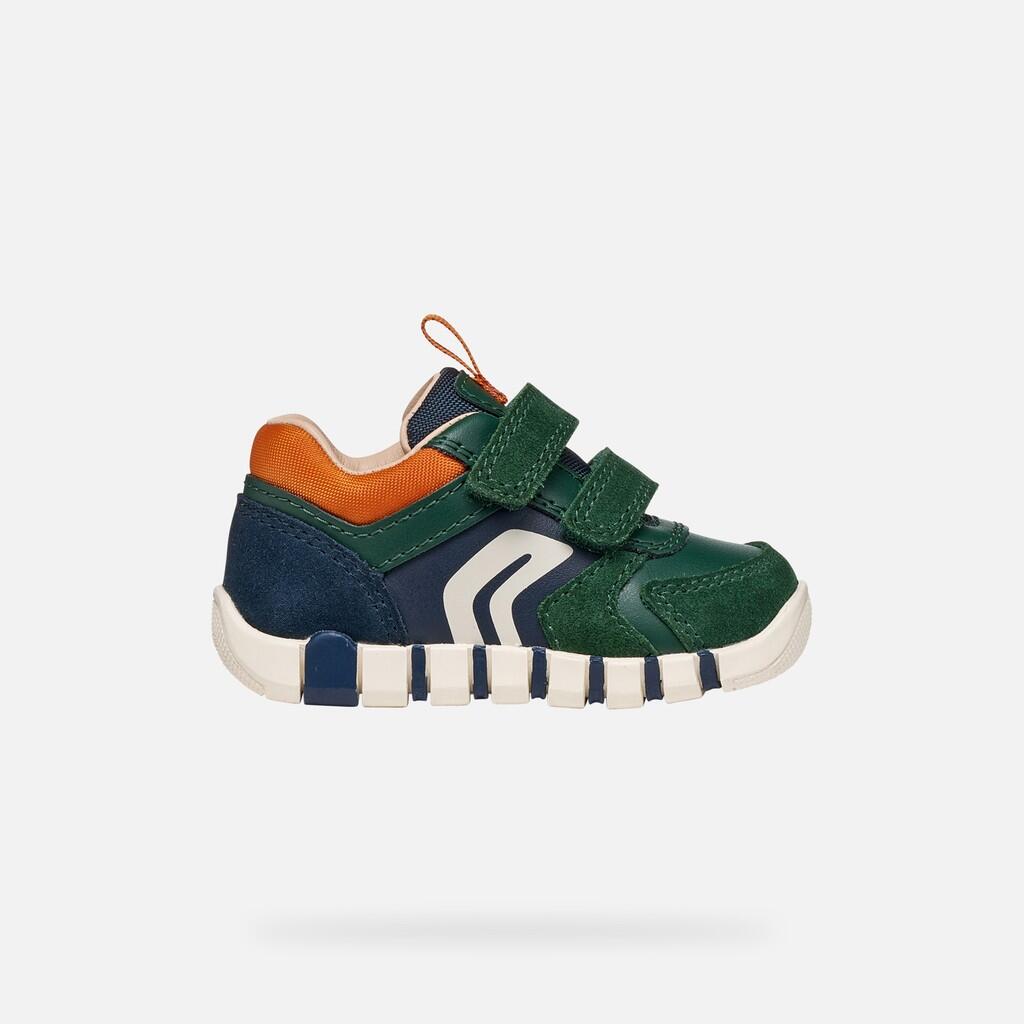 Premiers Pas Bébé Garçon B IUPIDOO BOY Vert Forêt/Orange 2/7