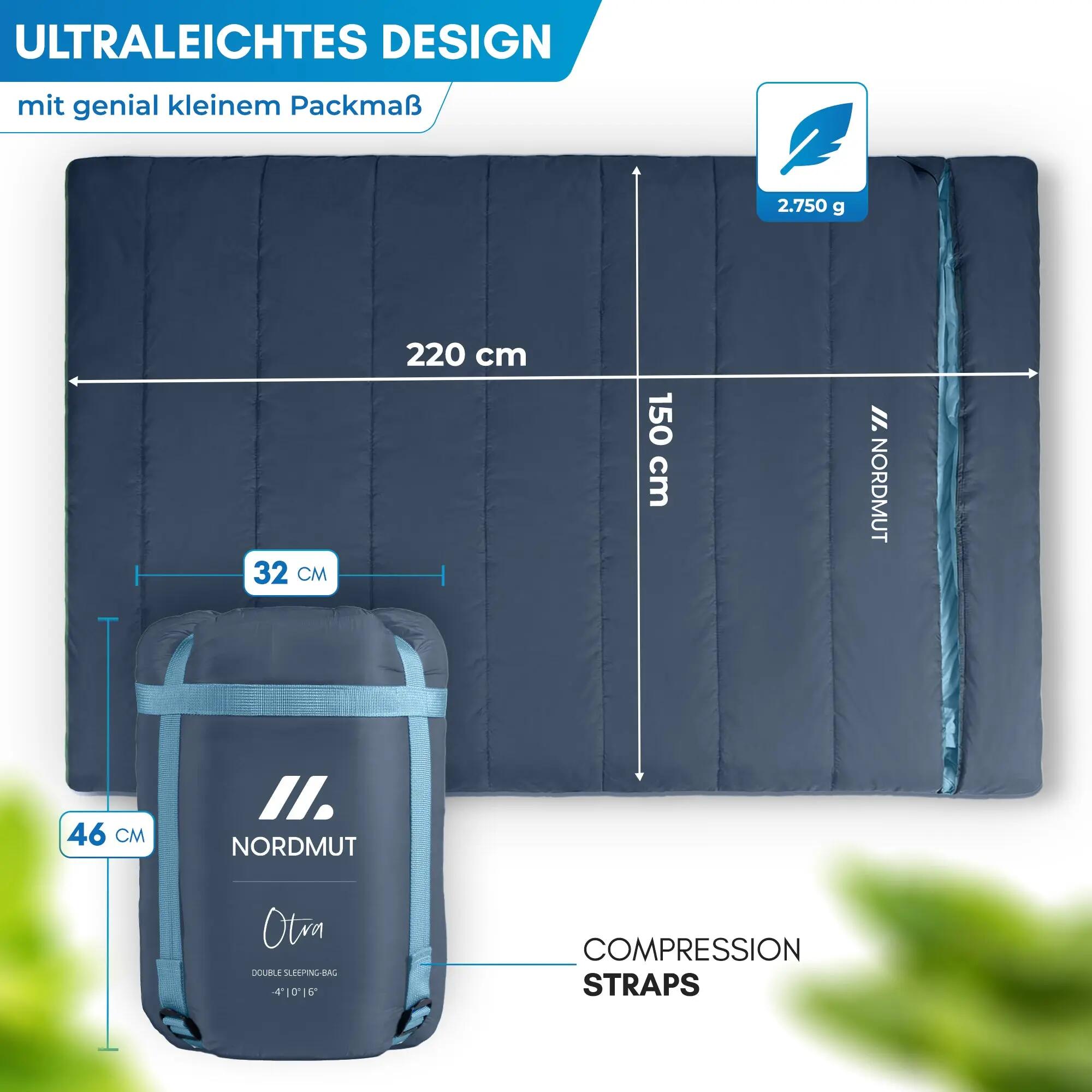 Unisex - Camping - Doppelschlafsack - für zwei Personen - Otra 5/5