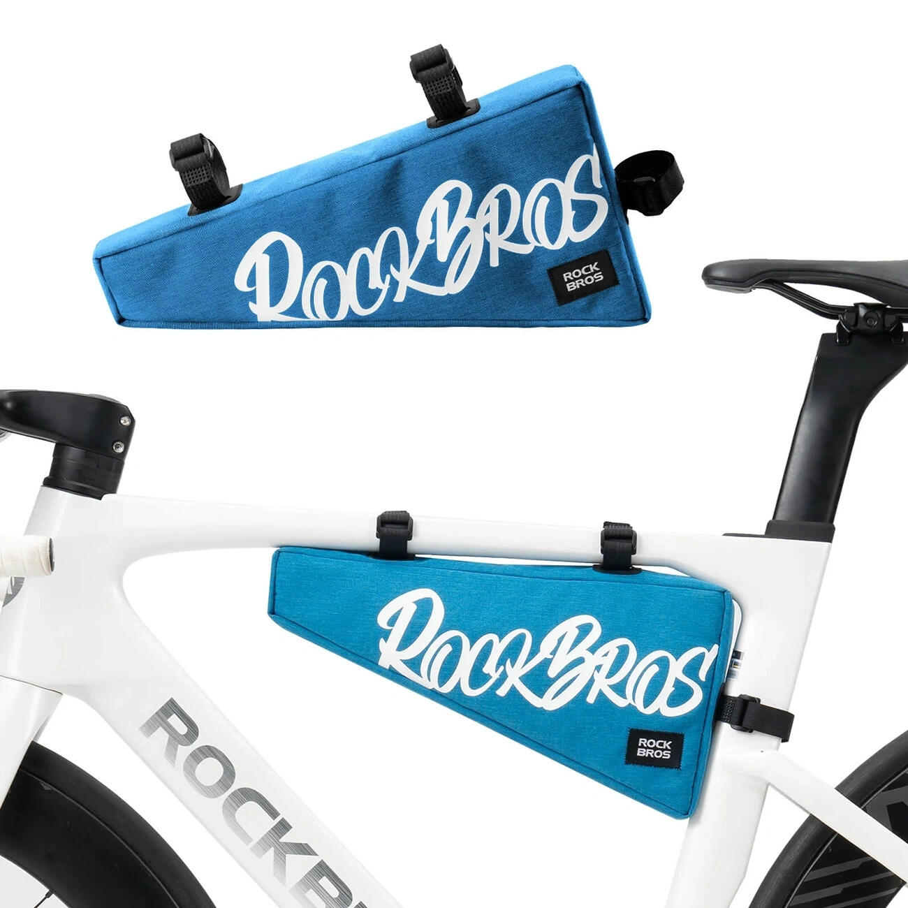 Driehoekige fietsframetas voor de bovenbuis 2/7