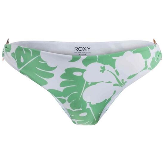 Bas de bikini Roxy modèle Braga bikini Roxy OG Moderate verde blanco pour femmes