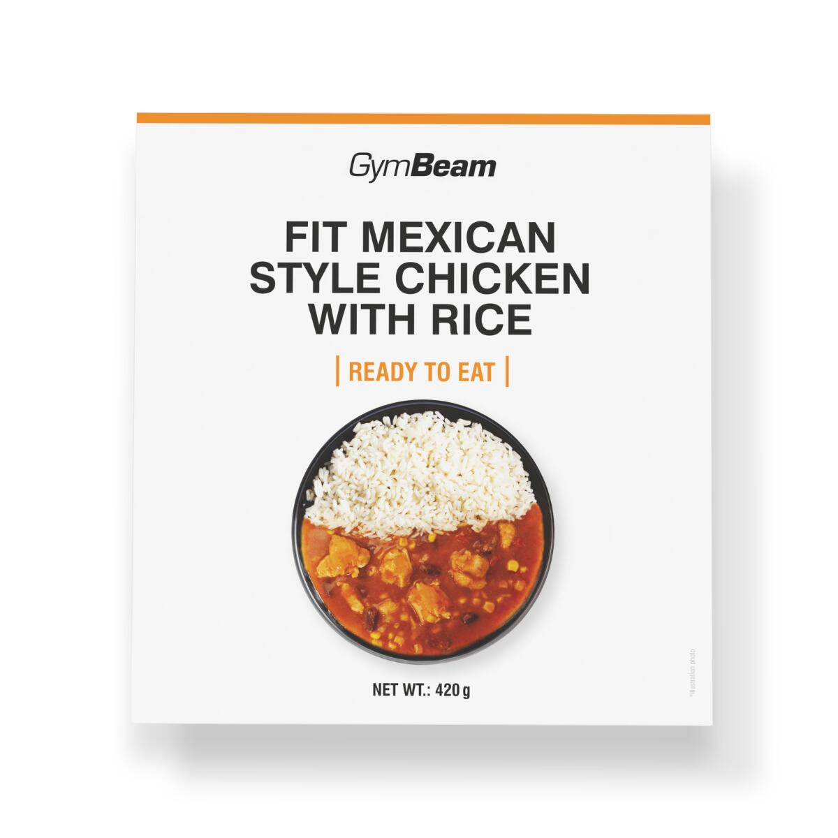 GYMBEAM Hotové jídlo FIT kuře s rýží mexický styl