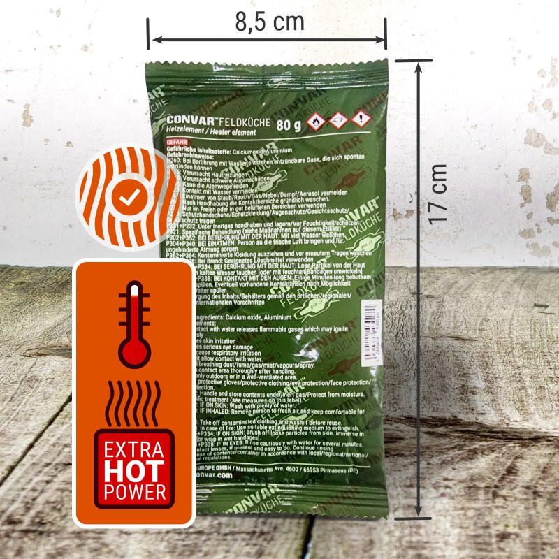 CONVAR™ Feldküche Pizza-Schiffchen (100g) Trekkingmahlzeit 3/3