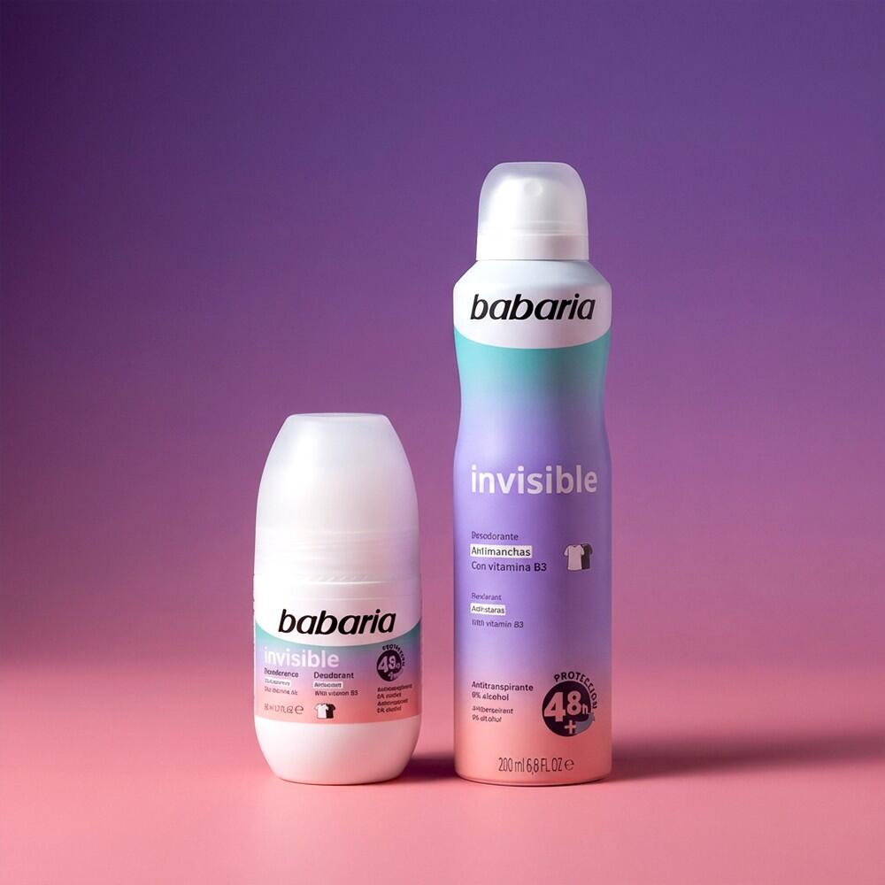 BABARIA Desodorante hombre y mujer roll-on invisible 50 ml - 48 h 6/7
