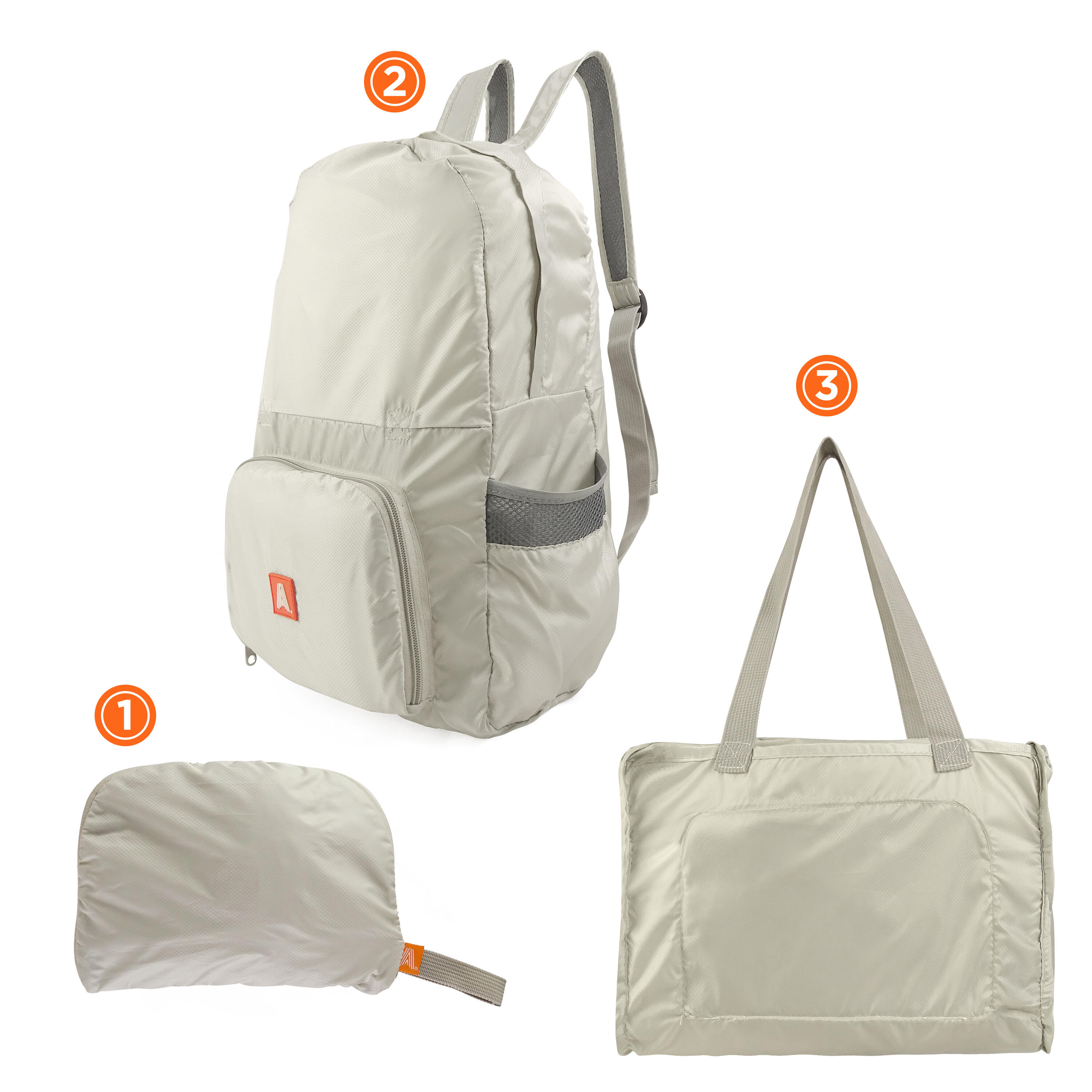 Scape Travel mochila plegables  20L gris claro 2/4