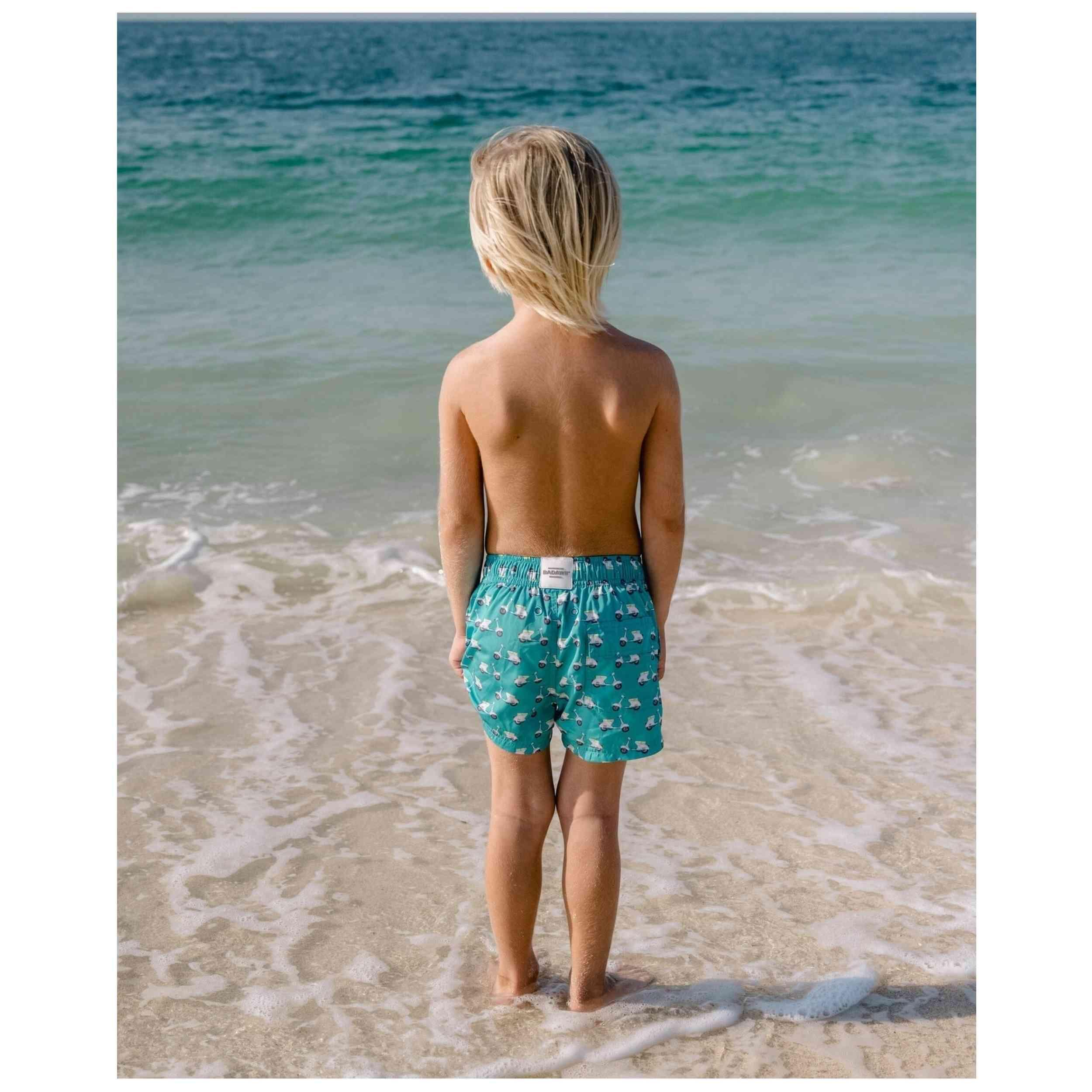 Costume da bagno Badawii modello Bañador Short Niño Estampado Motos per ragazzi 2/5