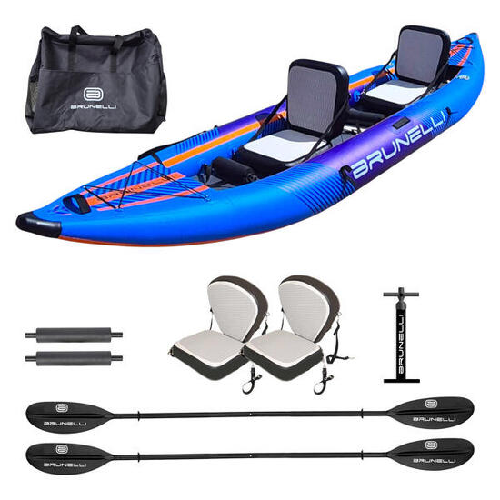 Kit kayak gonflable Drop-Stitch 2 places avec pagaies