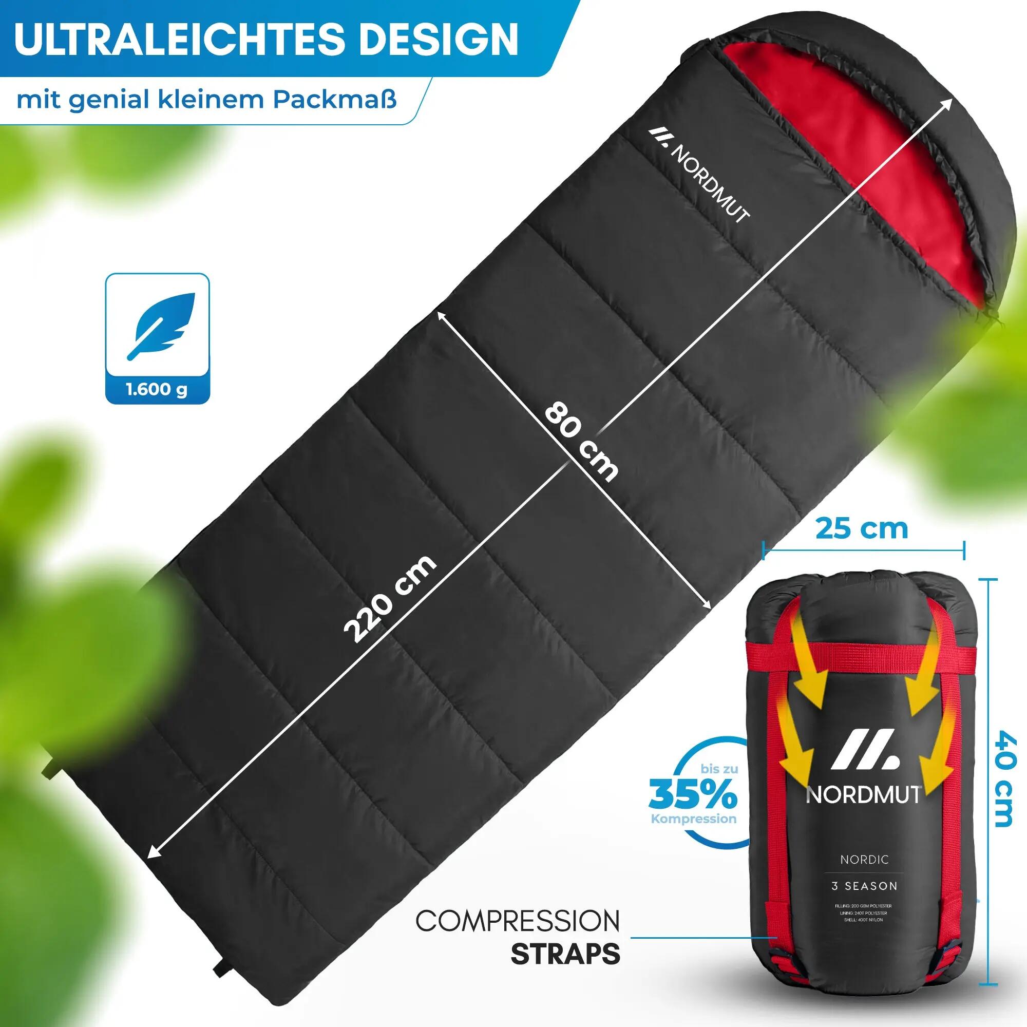 Unisex - Camping - Deckenschlafsack - leicht, kompakt - Pihtso 5/5