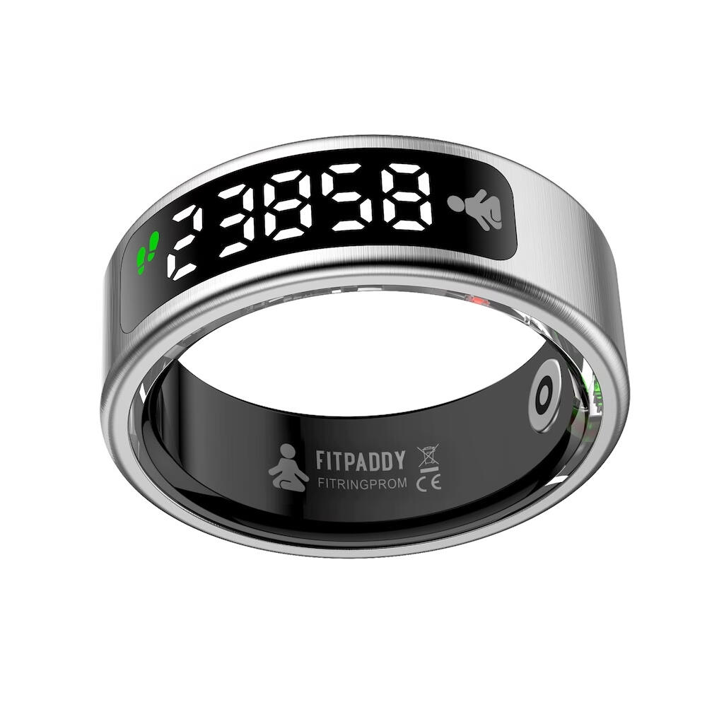 FitRing Pro Ring mit Display Vibration Schlaftracking Pulsmesser Blutsauerstoff 2/9