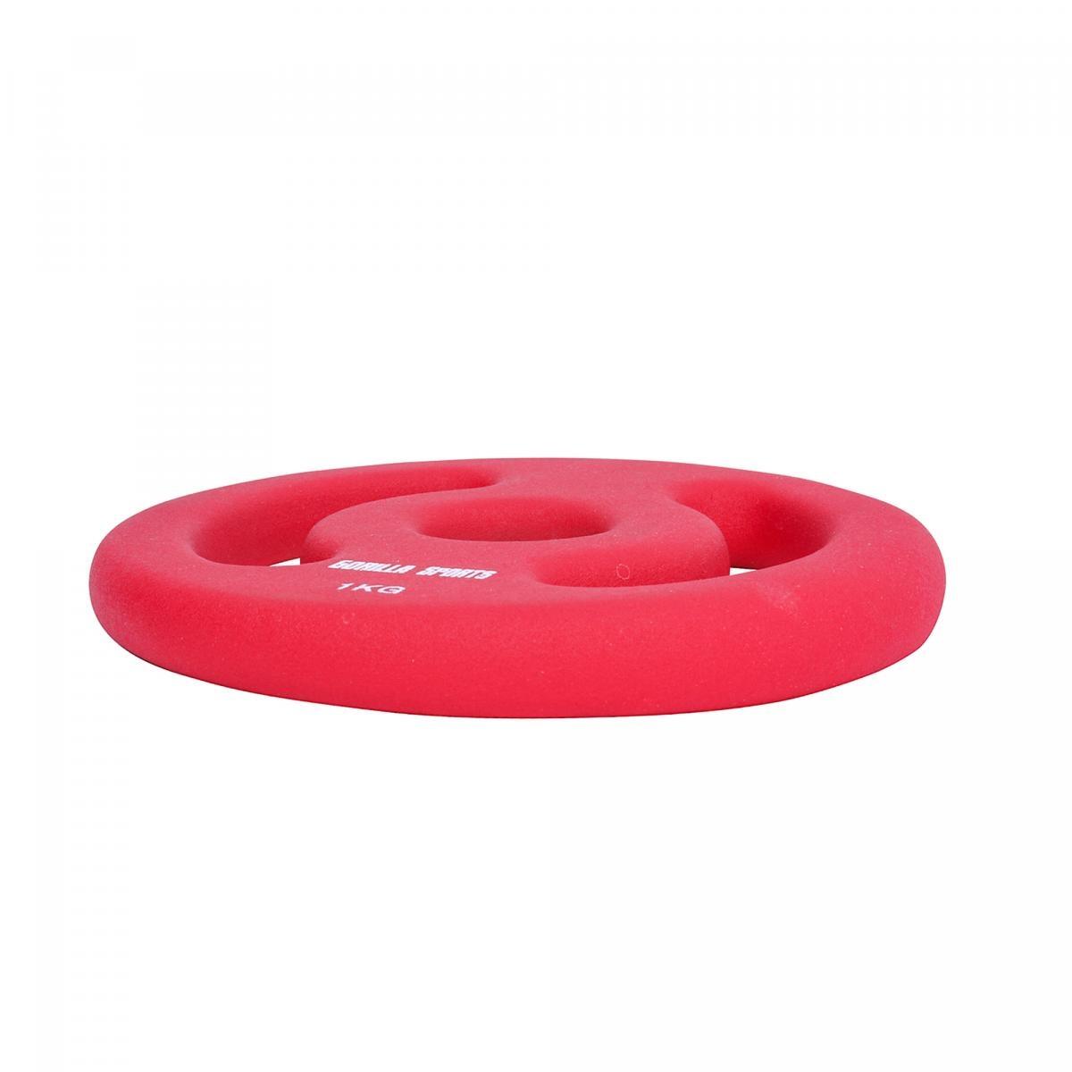 Dischi in neoprene GORILLA SPORTS 1–5 kg a coppie, ghisa, foro 31 mm 4/7