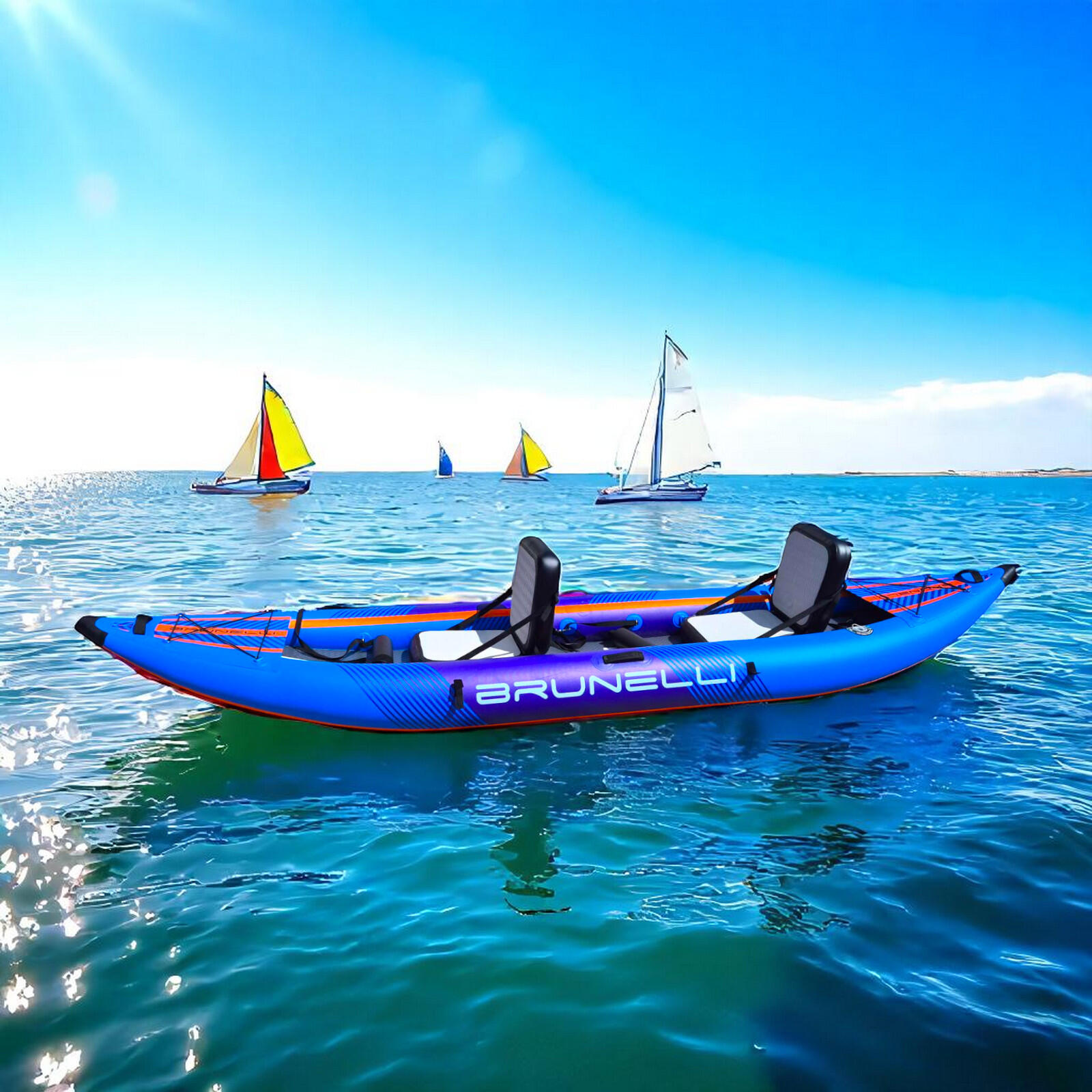 Set kayak gonfiabile Drop-Stitch 2 posti con pagaie 5/6