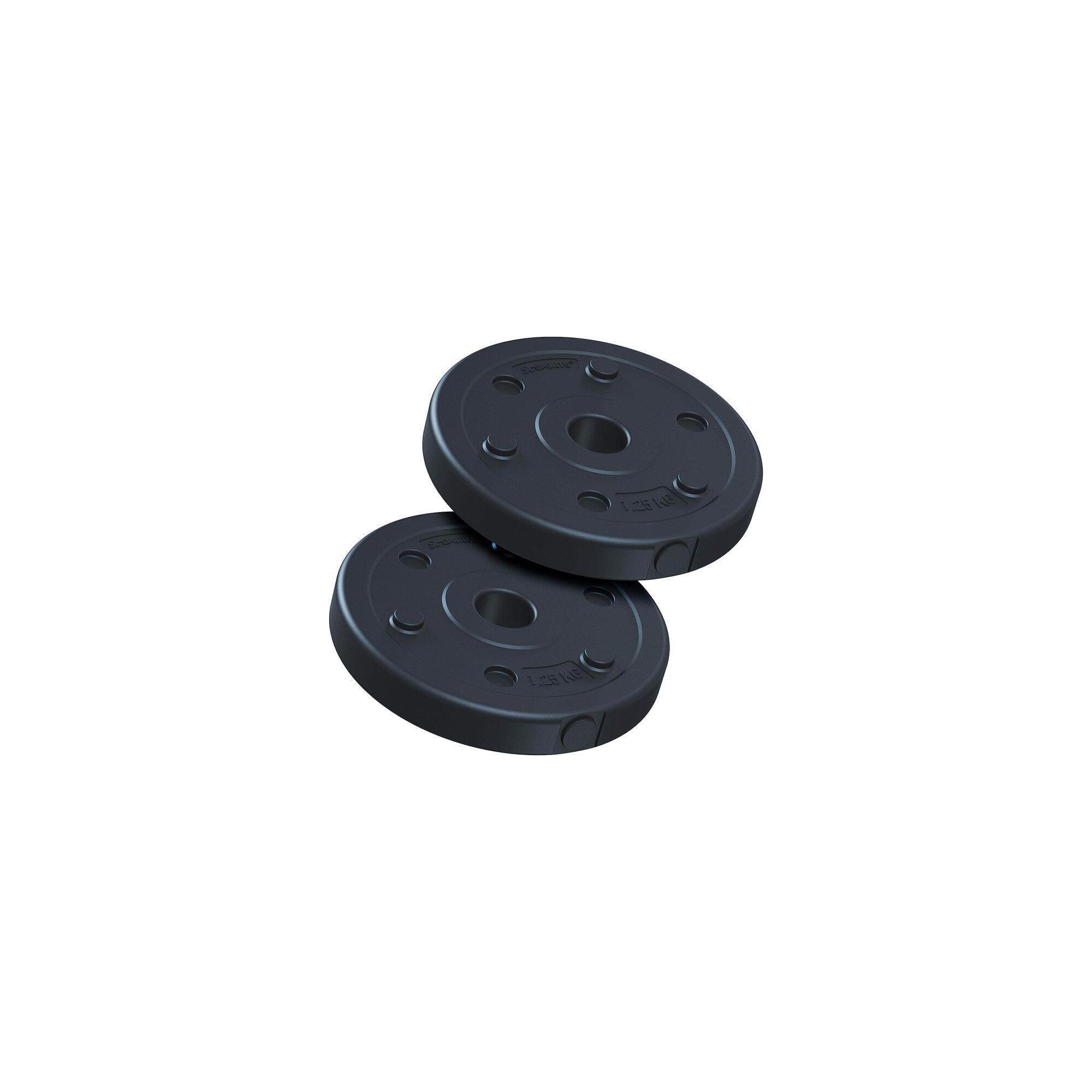 Set de placi de greutati 2.5 KG (2x1.5 KG) 30 si 31mm umplute cu ciment