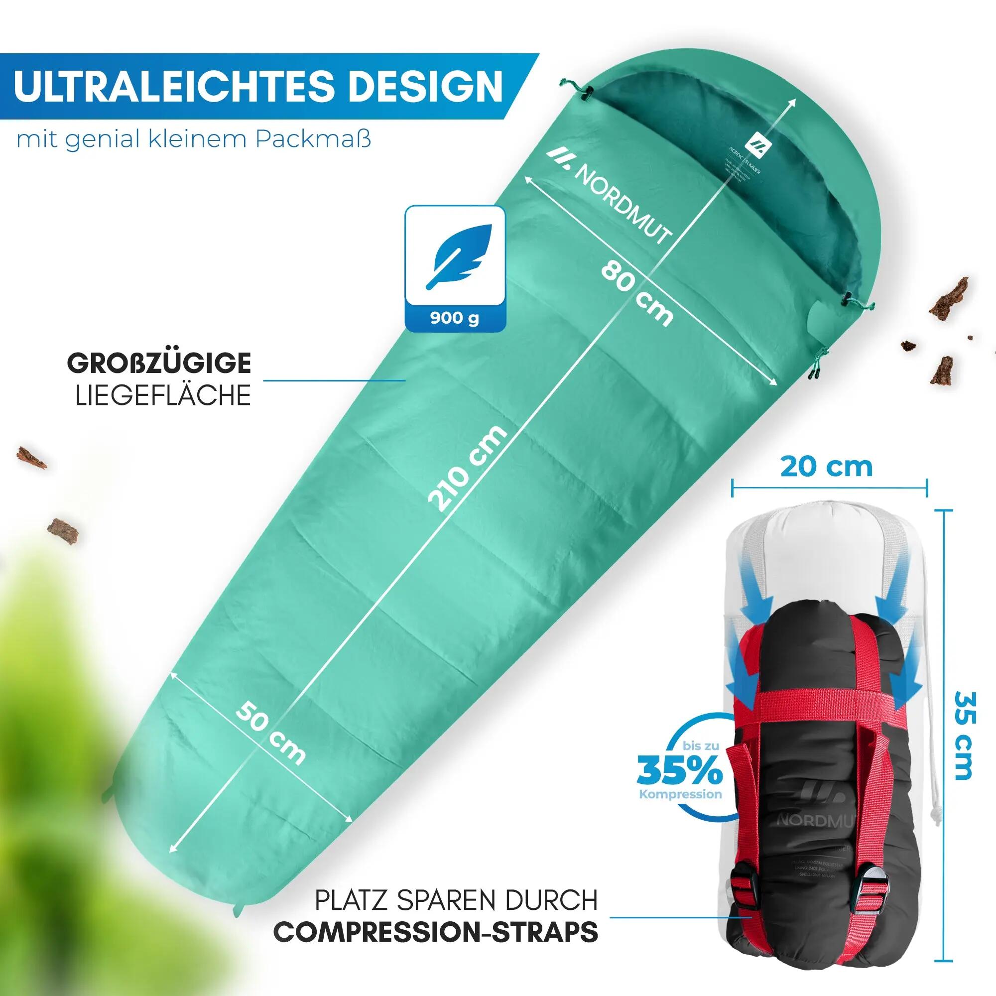 Unisex - Camping - Schlafsack - leicht, sommertauglich - Askja 5/5