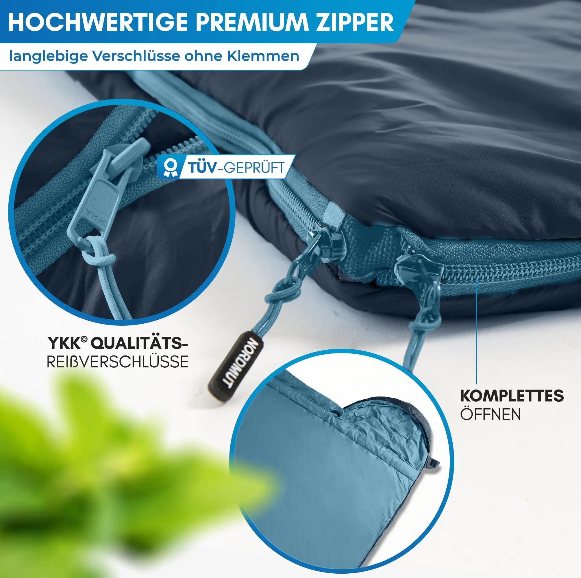 Unisex - Camping - Deckenschlafsack - leicht, kompakt - Pihtso 3/5