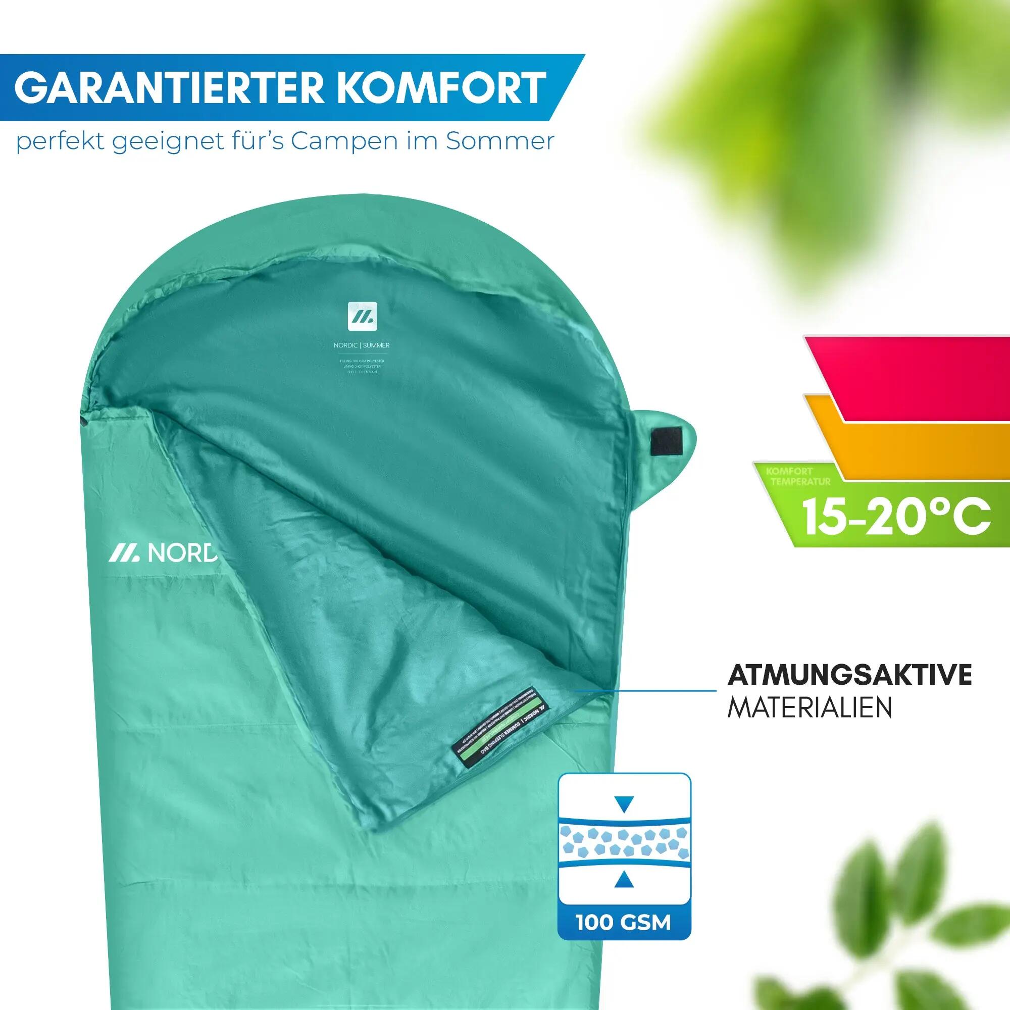Unisex - Camping - Schlafsack - leicht, sommertauglich - Askja 3/5