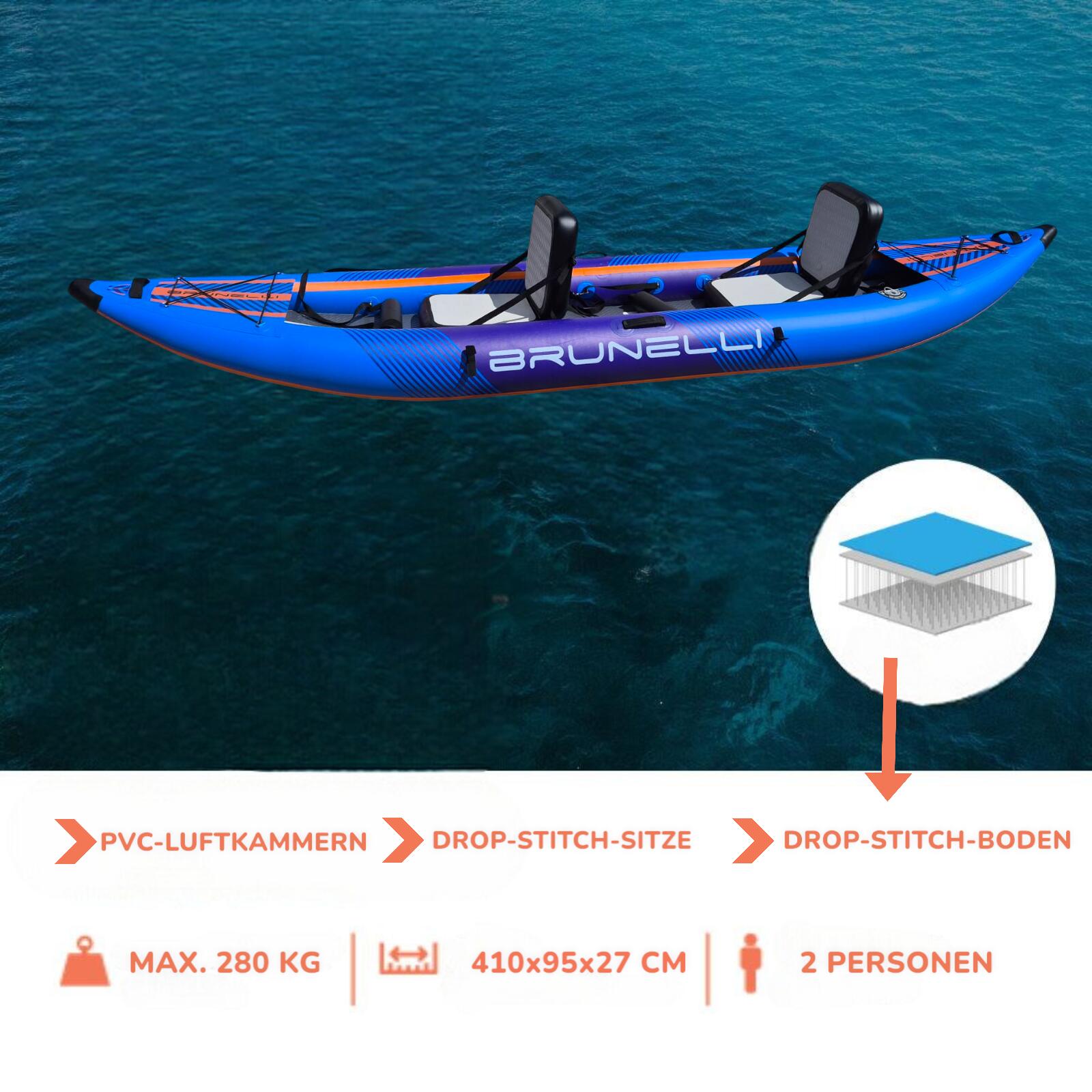 Set kayak gonfiabile Drop-Stitch 2 posti con pagaie 2/6