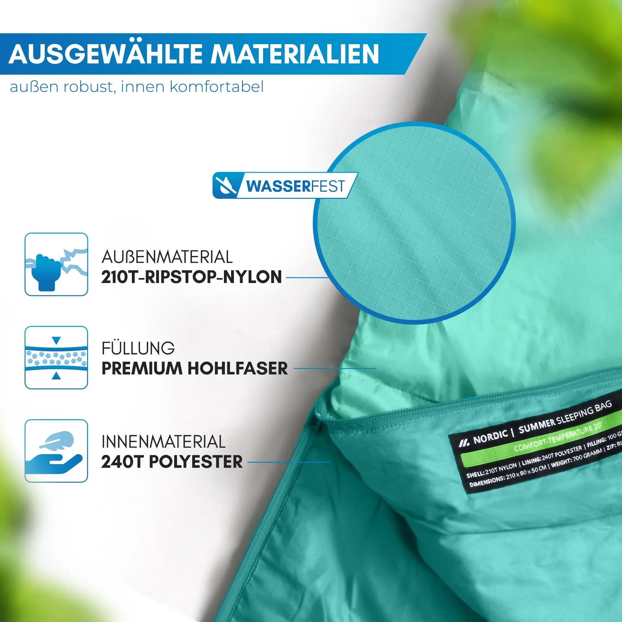Unisex - Camping - Schlafsack - leicht, sommertauglich - Askja 2/5