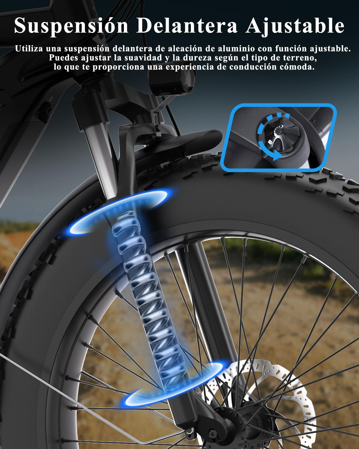 D6 vélo électrique adulte, batterie 48V15Ah, pneus fat 26×4.0". 15/15