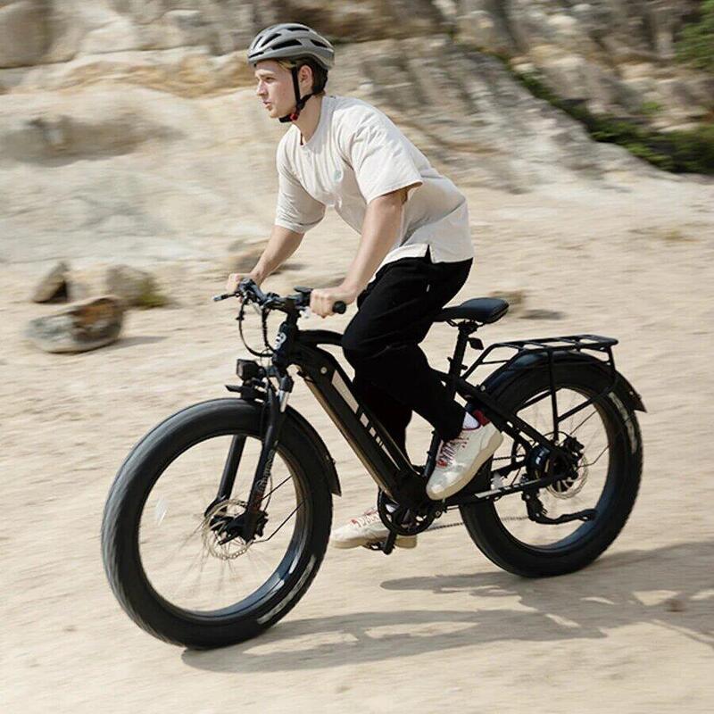D6 bicicletă electrică pentru adulți, 48V 15Ah și roți de 26 inci tip fat tire