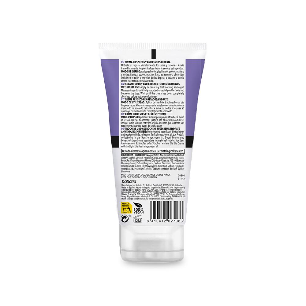 BABARIA Crema Reparadora para Pies Secos y Agrietados 125 ml. 2/2