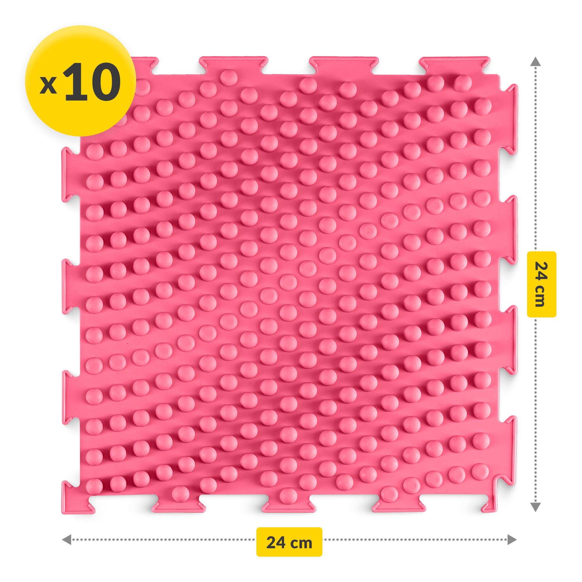 Ortopedyczna mata sensoryczna puzzle dla dzieci 10 szt. - 4FIZJO 4/13