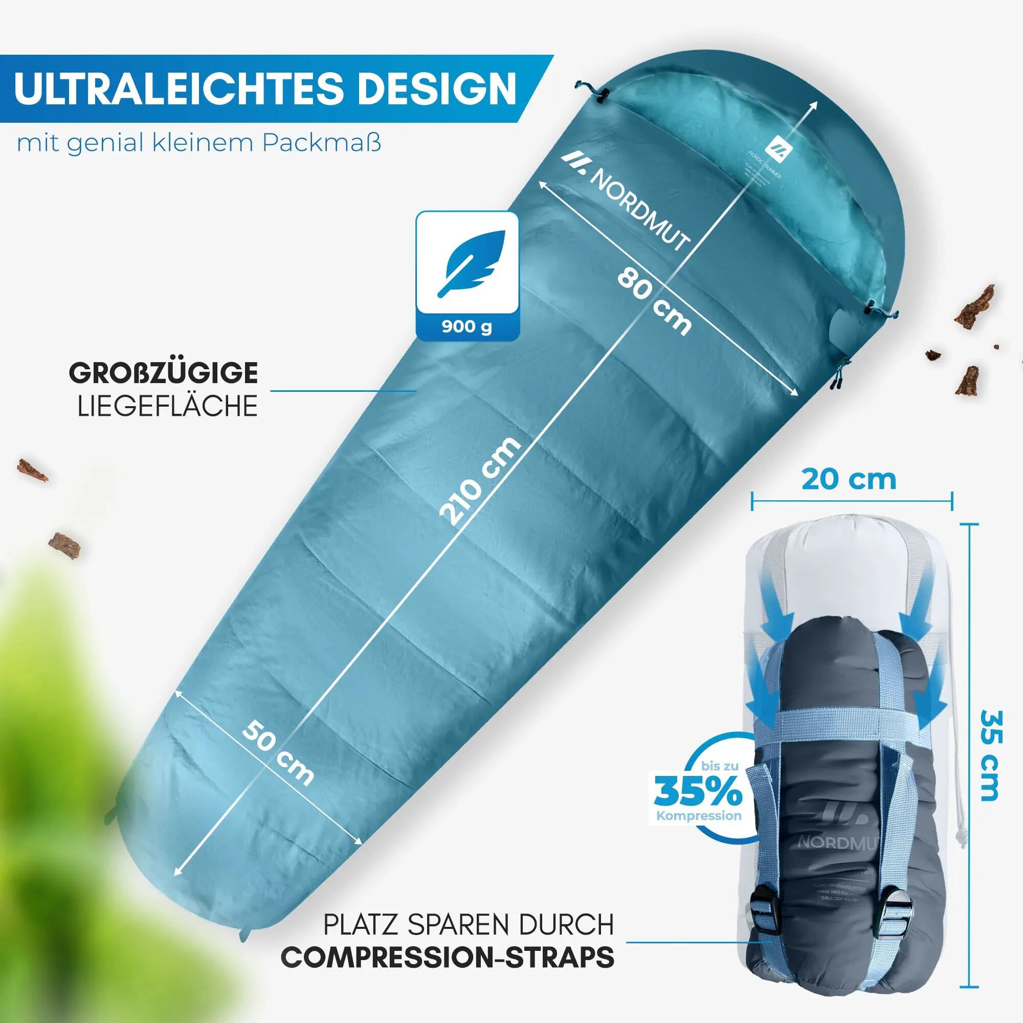 Unisex - Camping - Schlafsack - leicht, sommertauglich - Askja 5/5