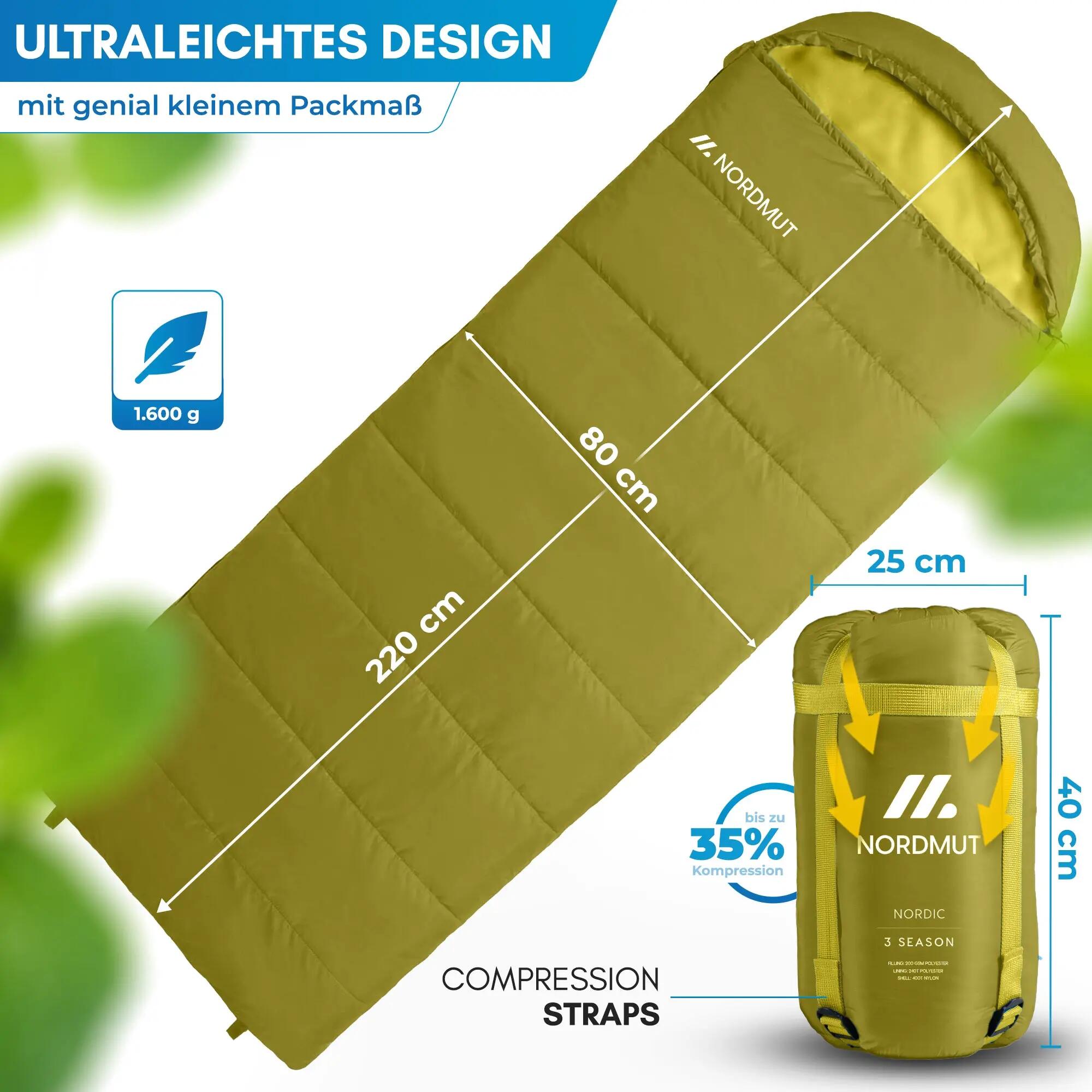 Unisex - Camping - Deckenschlafsack - leicht, kompakt - Pihtso 5/5
