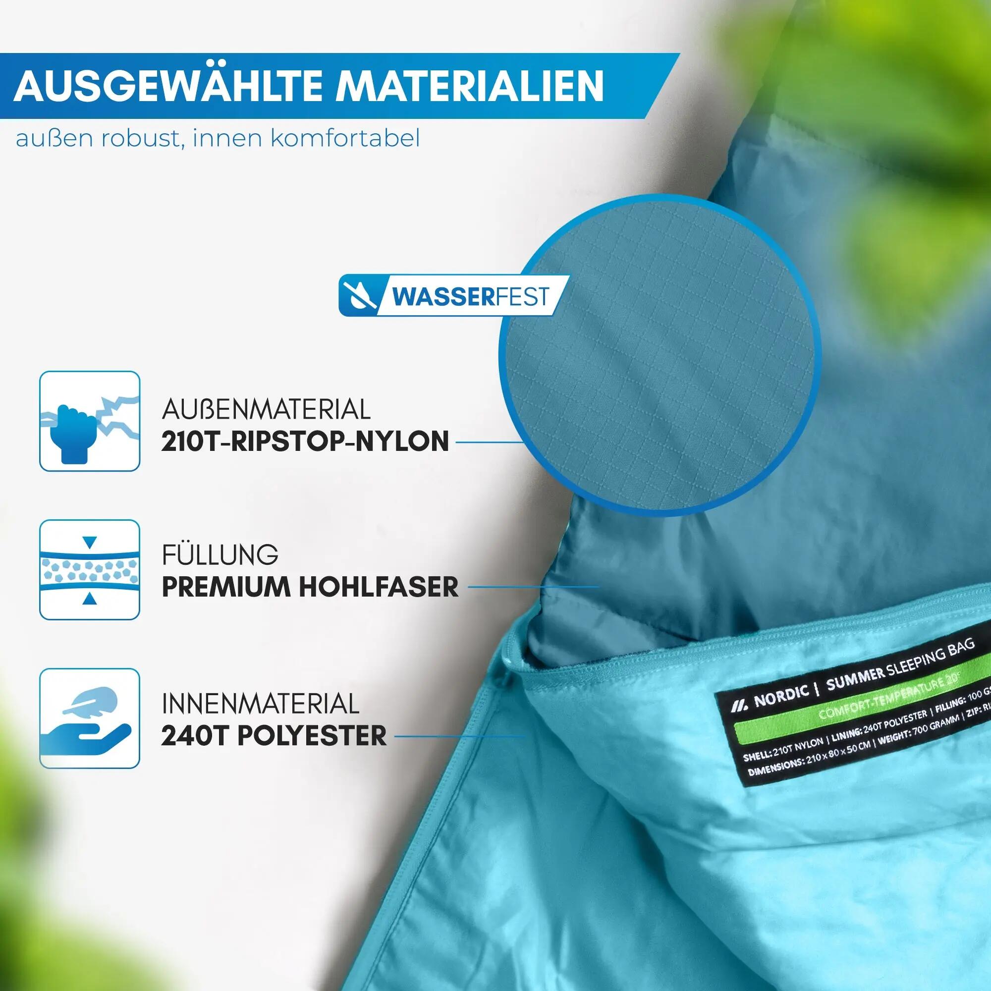 Unisex - Camping - Schlafsack - leicht, sommertauglich - Askja 2/5