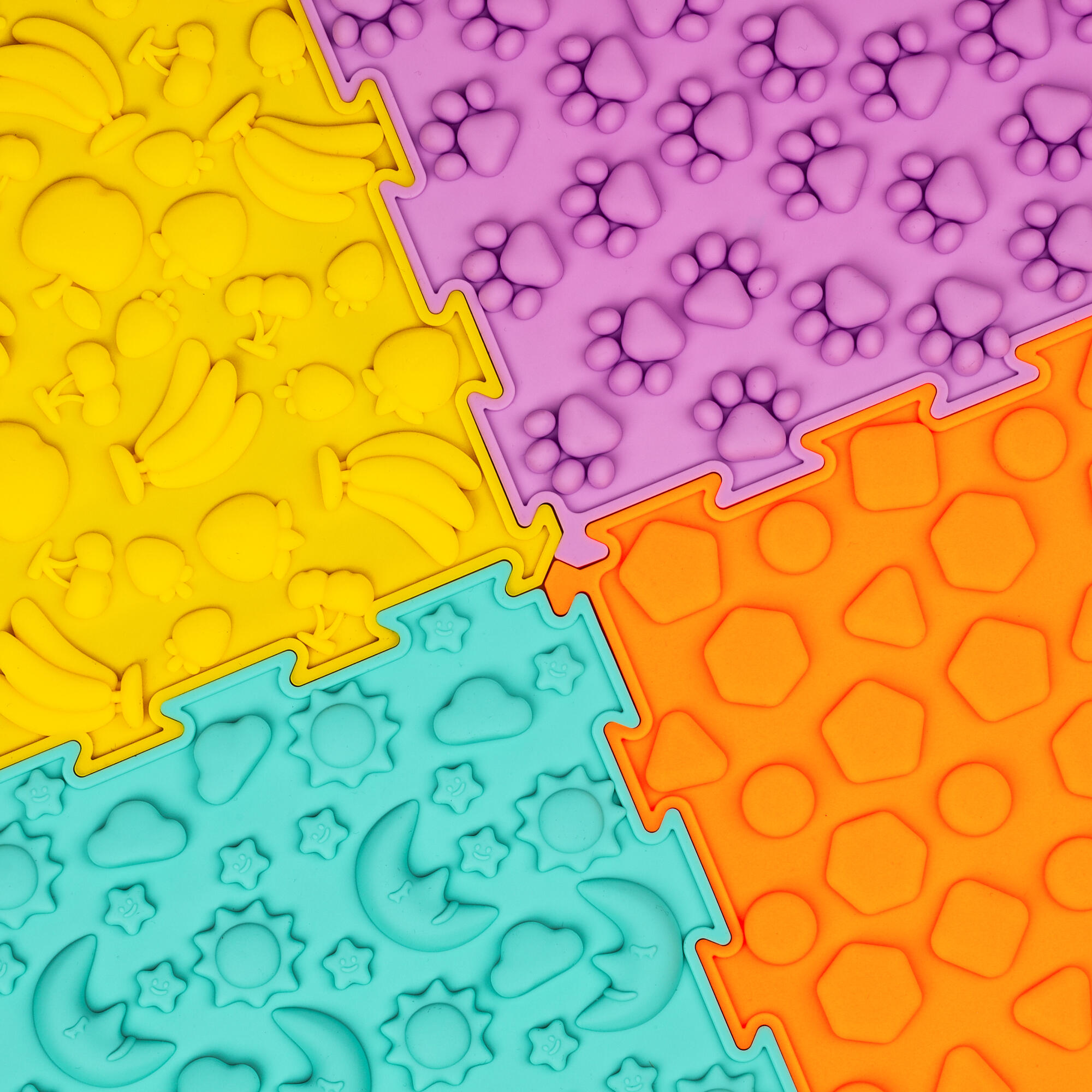 Ortopedyczna mata sensoryczna puzzle dla dzieci 10 szt. - 4FIZJO 11/13