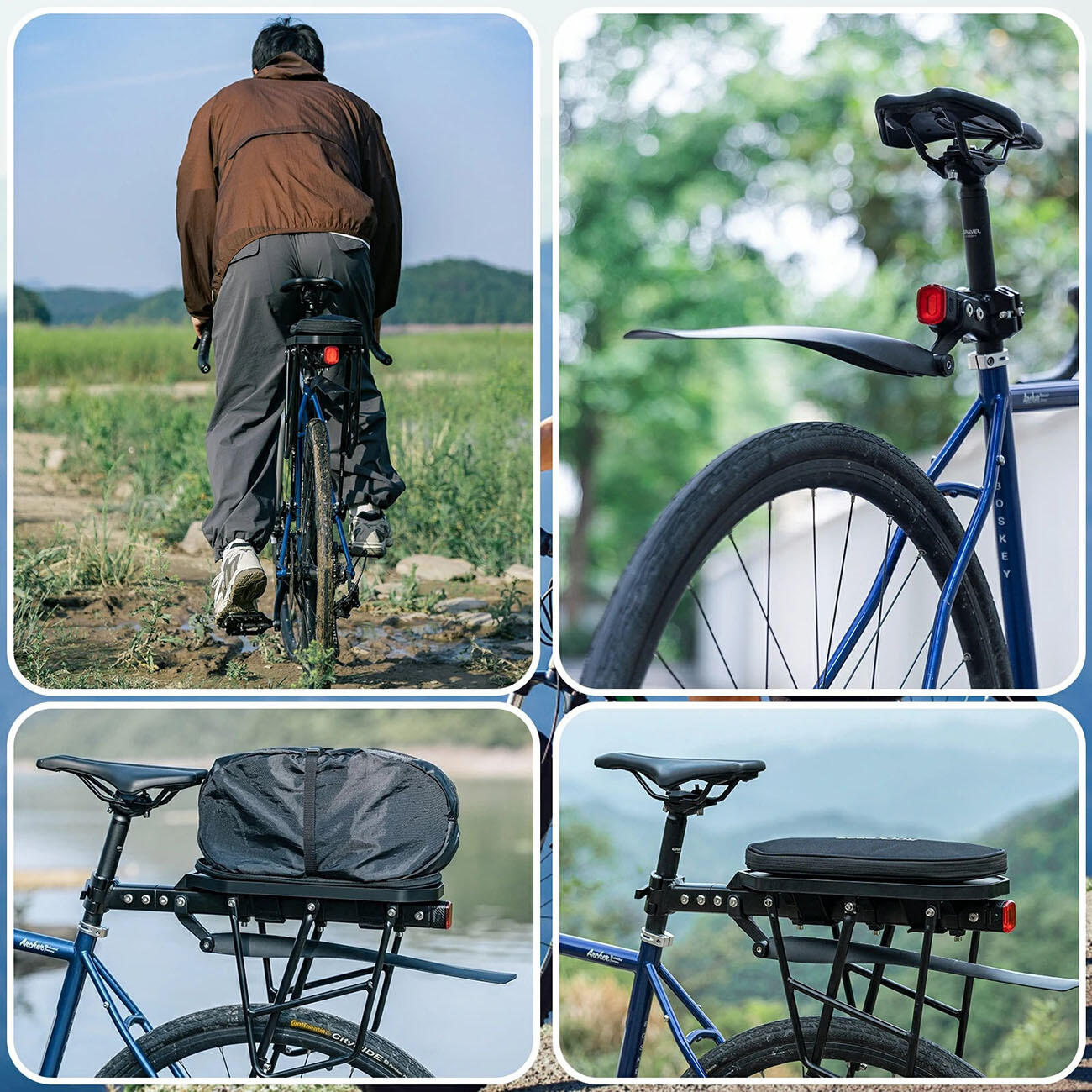 Bagażnik rowerowy tylny aluminiowy czarny do 25kg 7/7