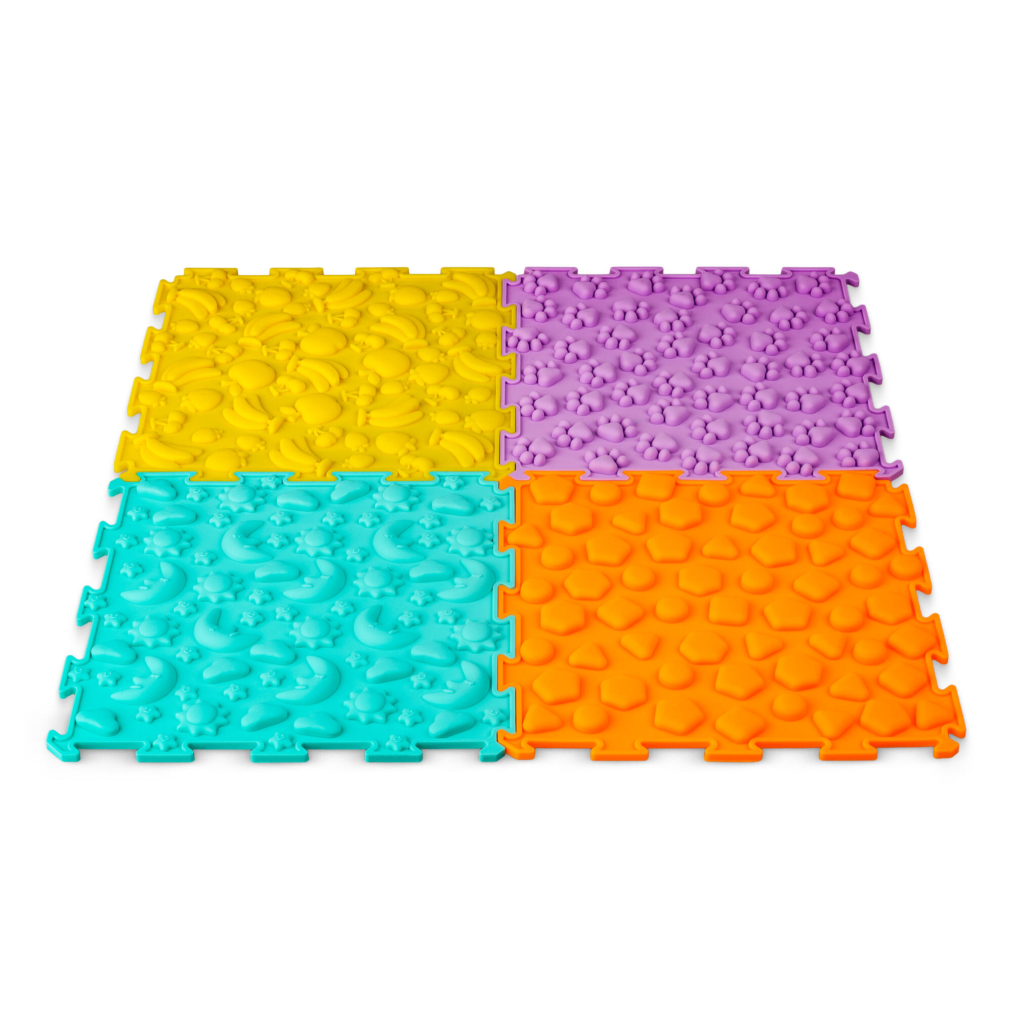 Ortopedyczna mata sensoryczna puzzle dla dzieci 10 szt. - 4FIZJO 10/13