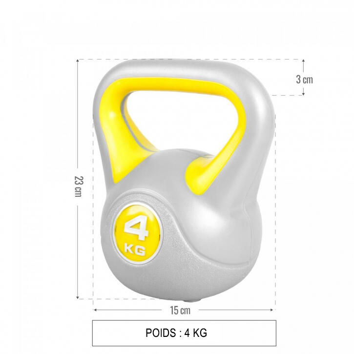 KETTLEBELL PLASTIQUE | STYLISH | MUSCULATION | AU CHOIX DE 2KG À 20KG 5/7