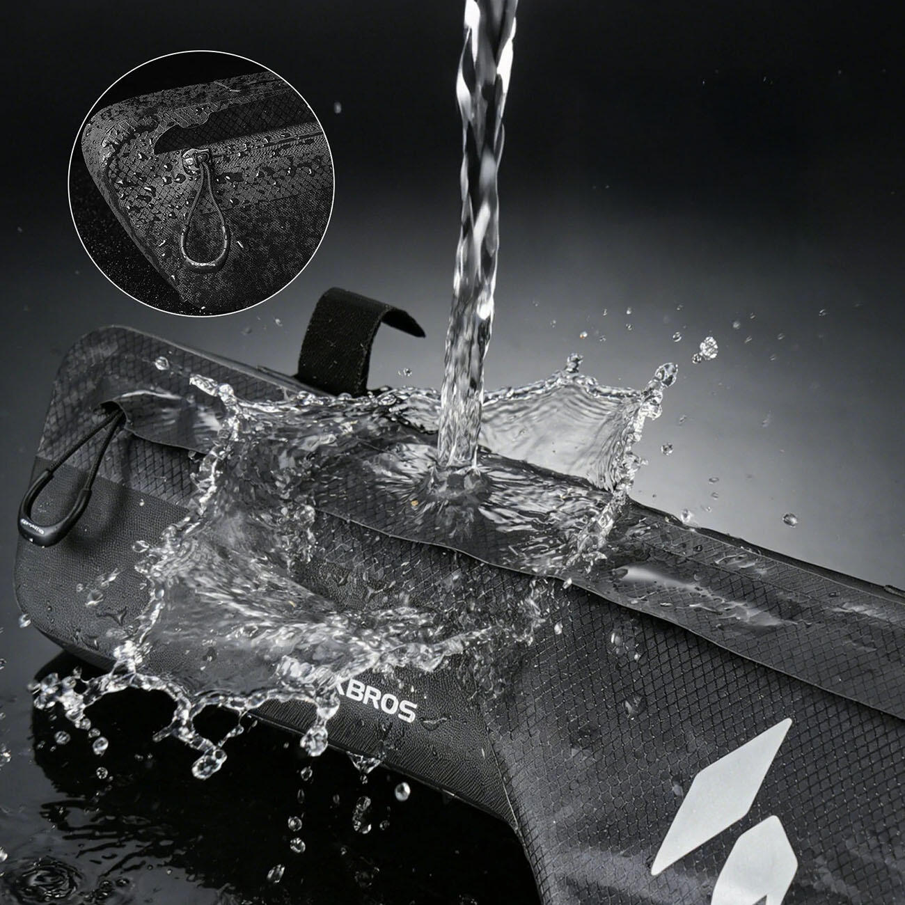 Wasserdichte Fahrradtasche für das Unterrohr 4/7