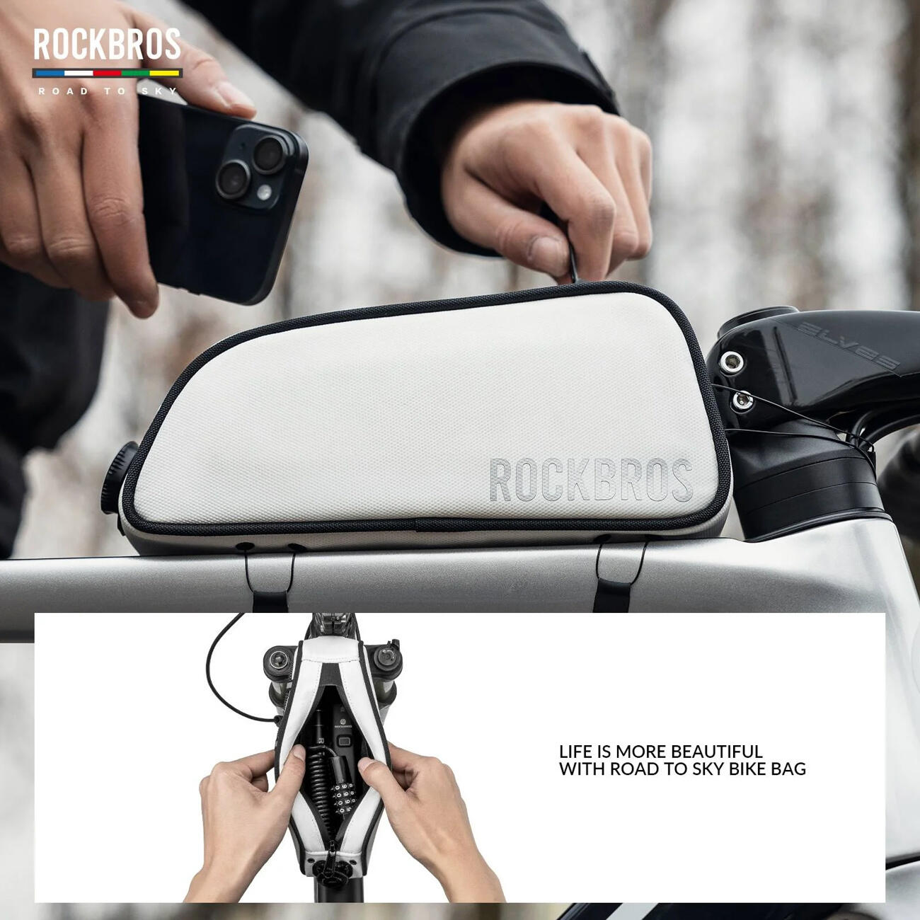Borsa impermeabile per telaio bicicletta 4/5