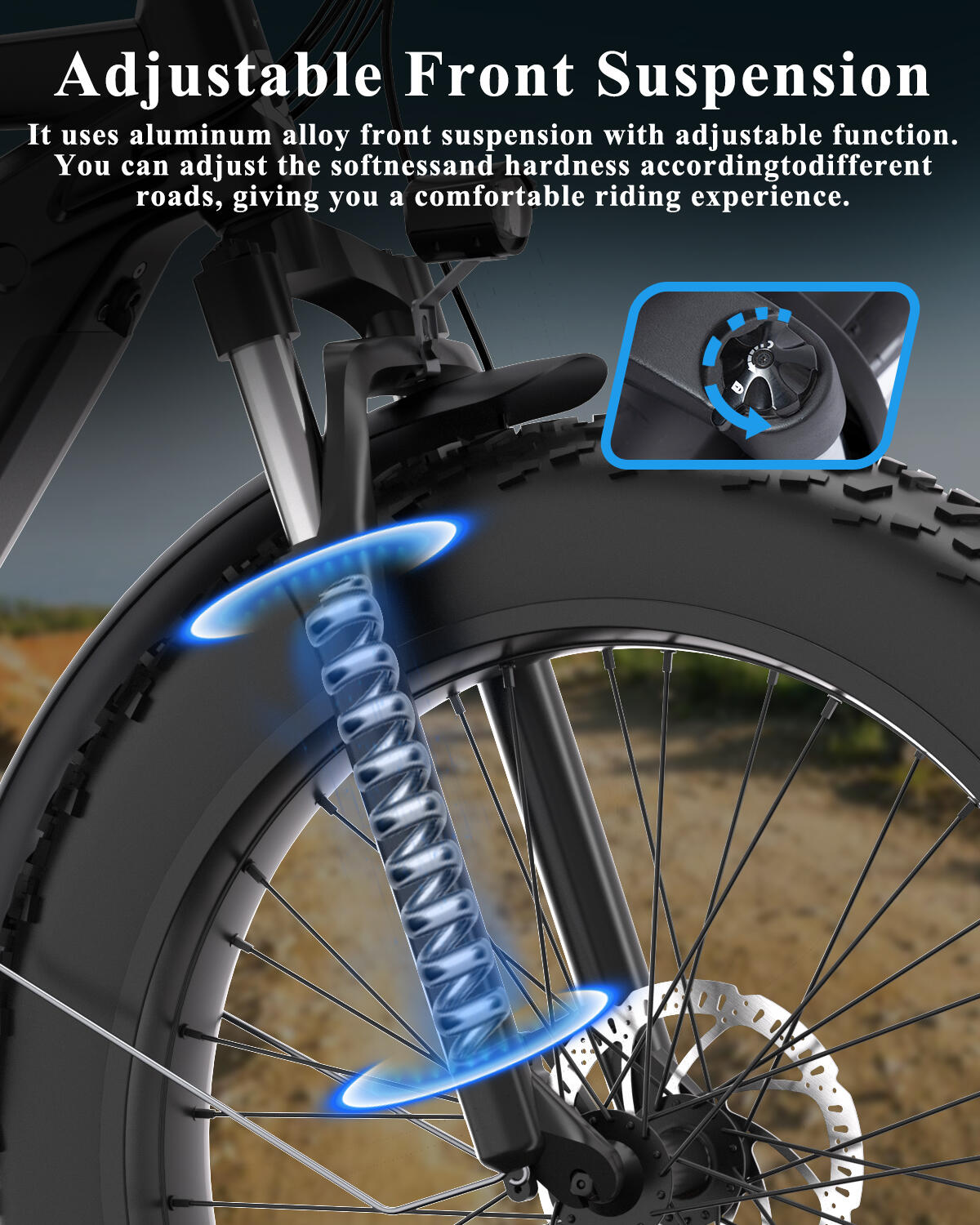D6 vélo électrique adulte, batterie 48V15Ah, pneus fat 26×4.0". 10/13
