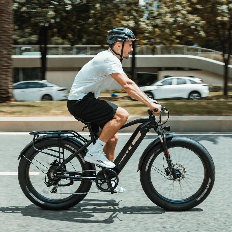 D6 bicicletă electrică pentru adulți, 48V 15Ah și roți de 26 inci tip fat tire