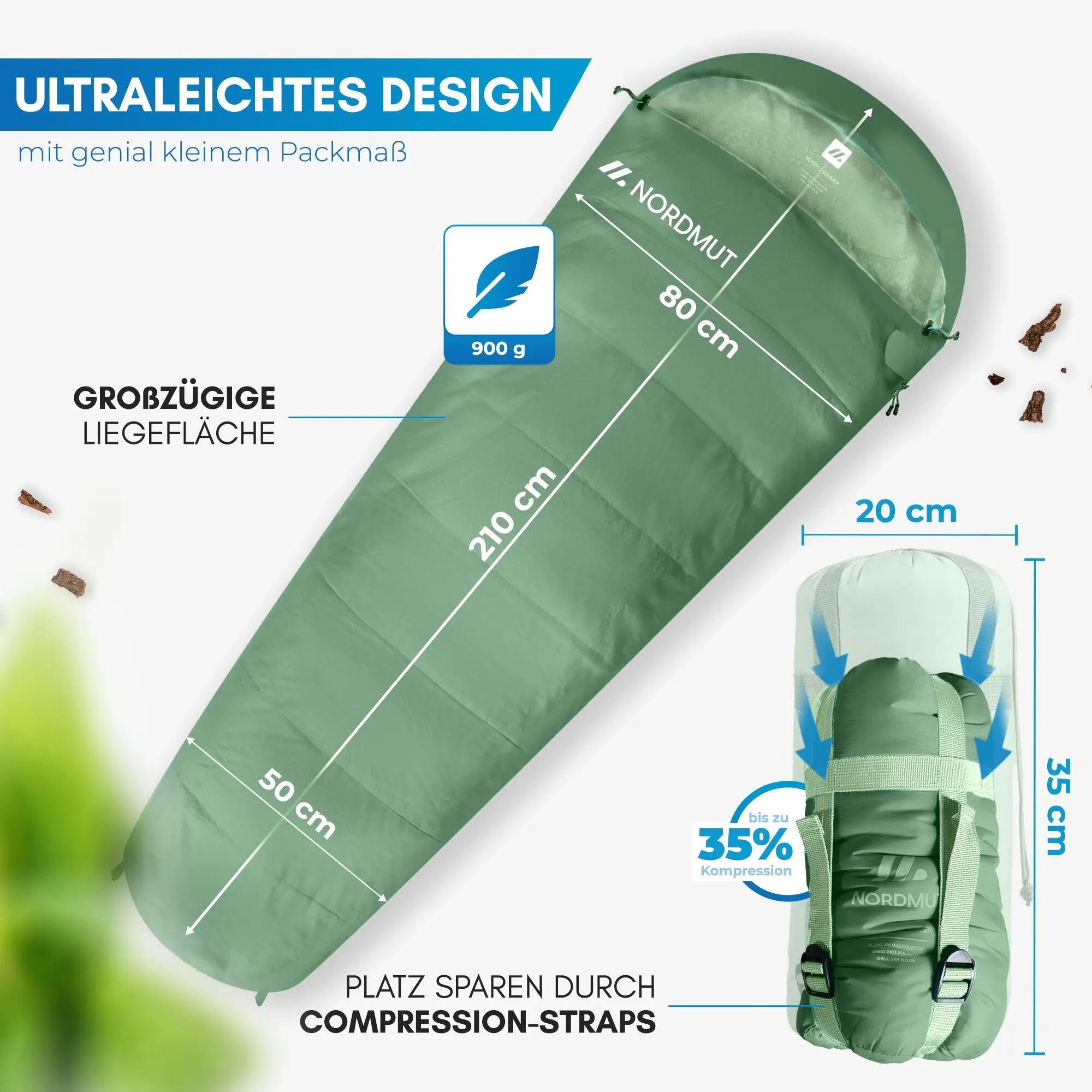 Unisex - Camping - Schlafsack - leicht, Sommerschlafsack - Askja 5/5