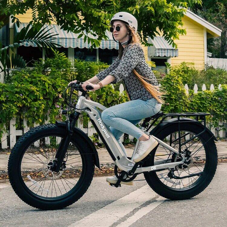 D6 vélo électrique adulte, batterie 48V15Ah, pneus fat 26×4.0". 9/13