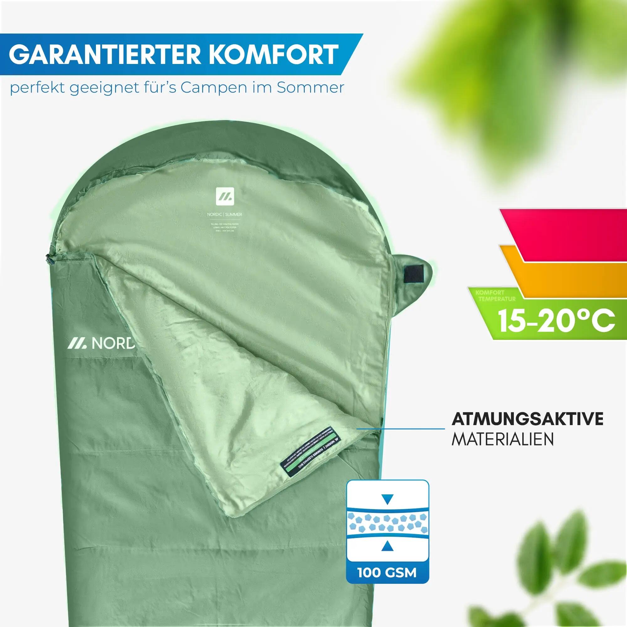 Unisex - Camping - Schlafsack - leicht, Sommerschlafsack - Askja 4/5