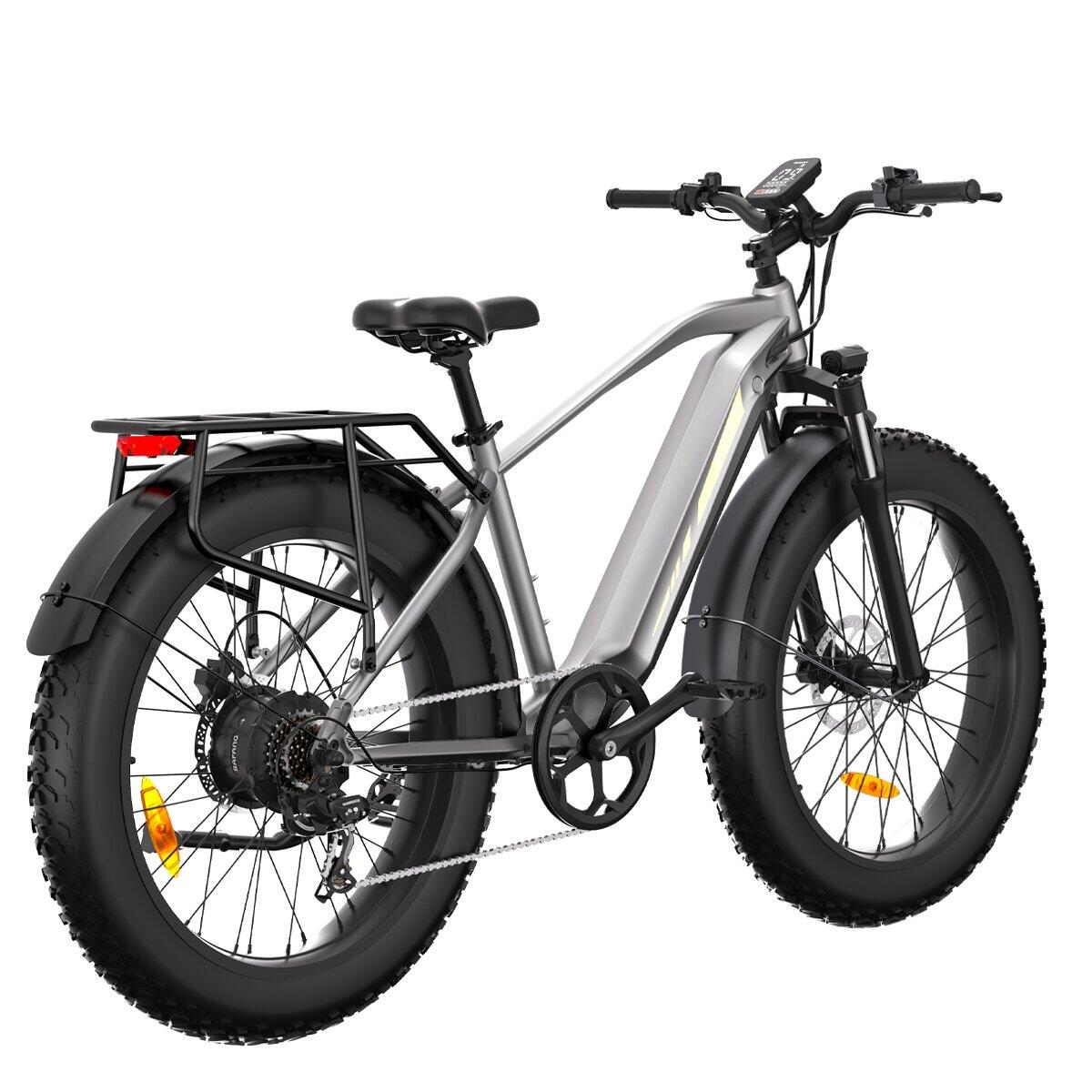 D6 vélo électrique adulte, batterie 48V15Ah, pneus fat 26×4.0". 3/13