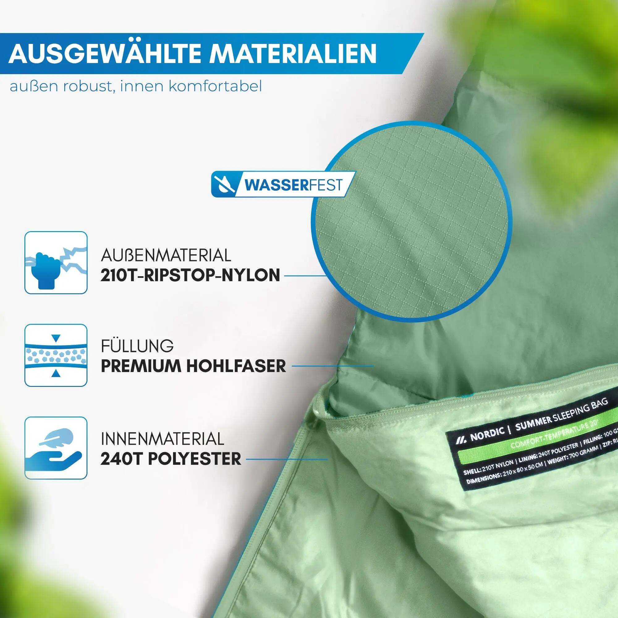 Unisex - Camping - Schlafsack - leicht, Sommerschlafsack - Askja 2/5