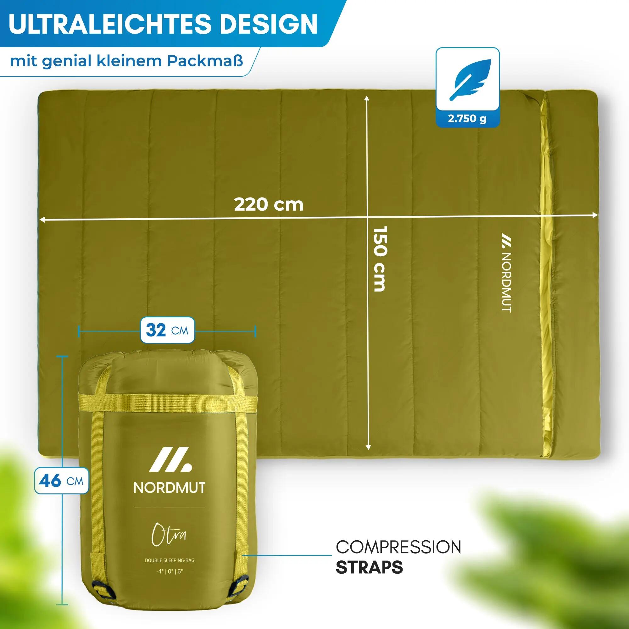 Unisex - Camping - Doppelschlafsack - komfortabel - Otra 5/5