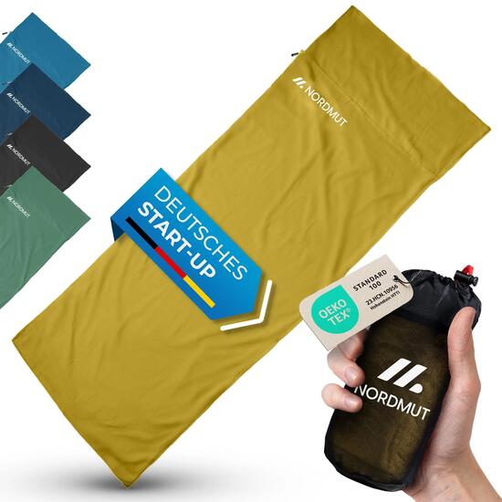 Hüttenschlafsack 100 % Baumwolle 220 x 90 cm Reiseschlafsack Inlett leicht Nijak