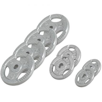 8 POIDS EN FONTE GRIP | DIAMETRE 31 MM | MUSCULATION | 4x5, 2x2,5 et 2x1,25 KG