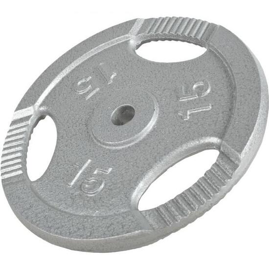 DISQUE DE MUSCULATION FONTE GRIP | DIAM 31MM | GRIS | AU CHOIX DE 1,25KG À 20KG
