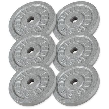 6 POIDS EN FONTE DE 5 KG| DIAMETRE 31 MM | MUSCULATION
