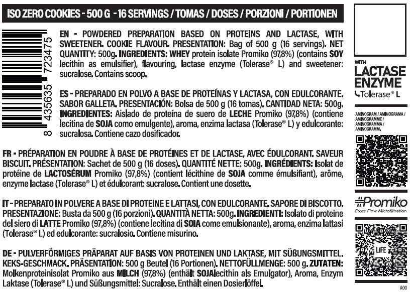 LIFE PRO ISOLATE ZERO 500G - Proteína Aislada Baja en Azúcar 2/3